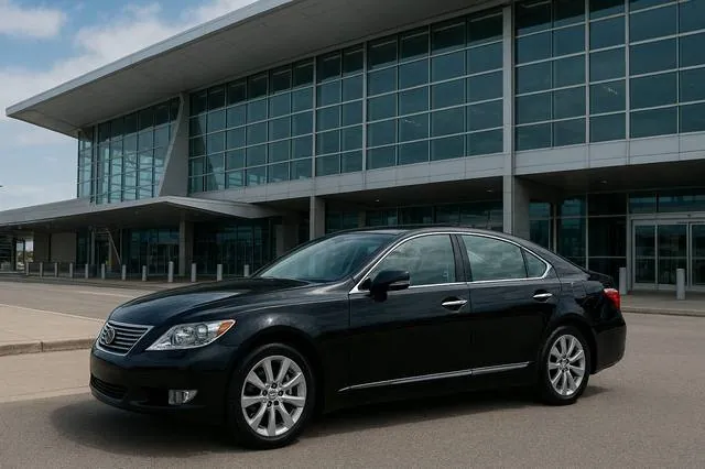 Professional black car sedan for DFW and Dallas black car service