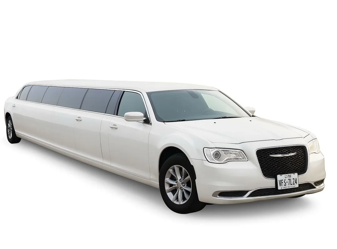 White Chrysler 300 stretch limousine for Dallas prom and homecoming nights